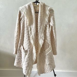 Anthropologie Angel of the North Fringe Cardigan